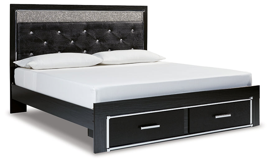 Kaydell  Upholstered Panel Storage Platform Bed