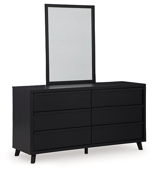 Danziar Queen Panel Bed with Mirrored Dresser, Chest and 2 Nightstands