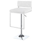 Alameda Adjustable Bar Stool Chrome and White