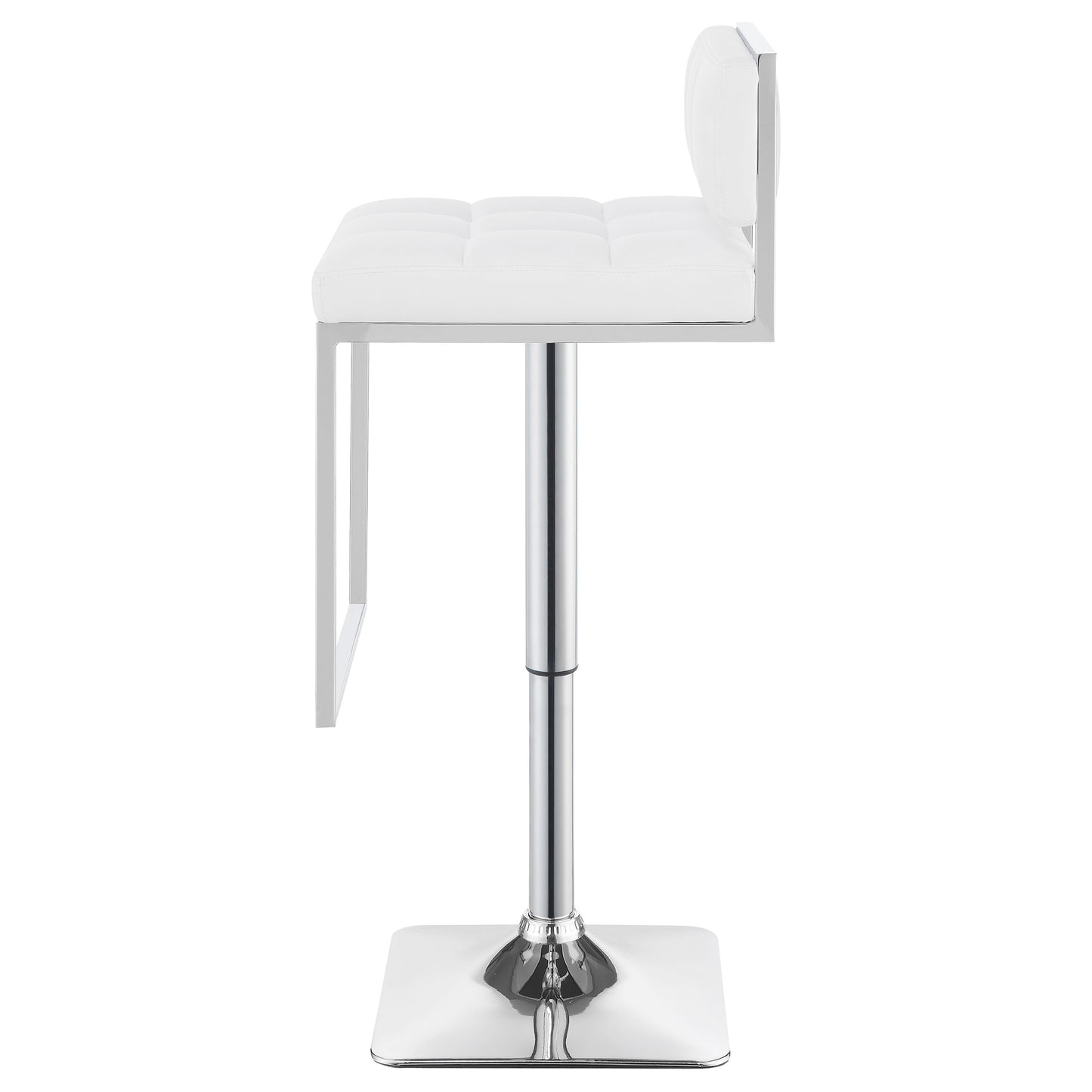 Alameda Adjustable Bar Stool Chrome and White