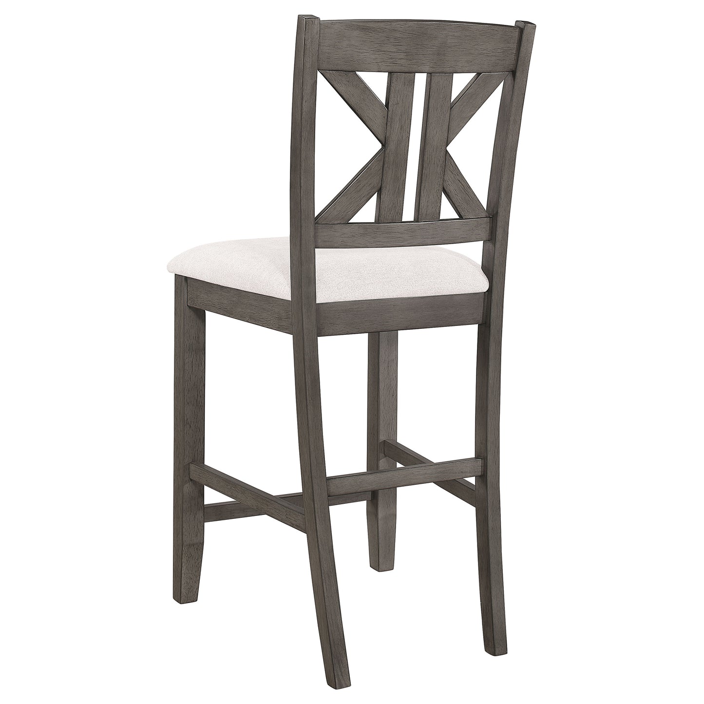 Athens Wood Counter Chair with Cushion Barn Grey (Set of 2)