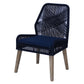 Nakia Woven Rope Dining Side Chairs Dark Navy (Set of 2)