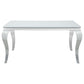 Carone 5-piece 61-inch Rectangular White Glass Dining Set Black