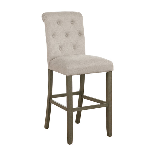 Balboa Fabric Upholstered Bar Chair Beige (Set of 2)