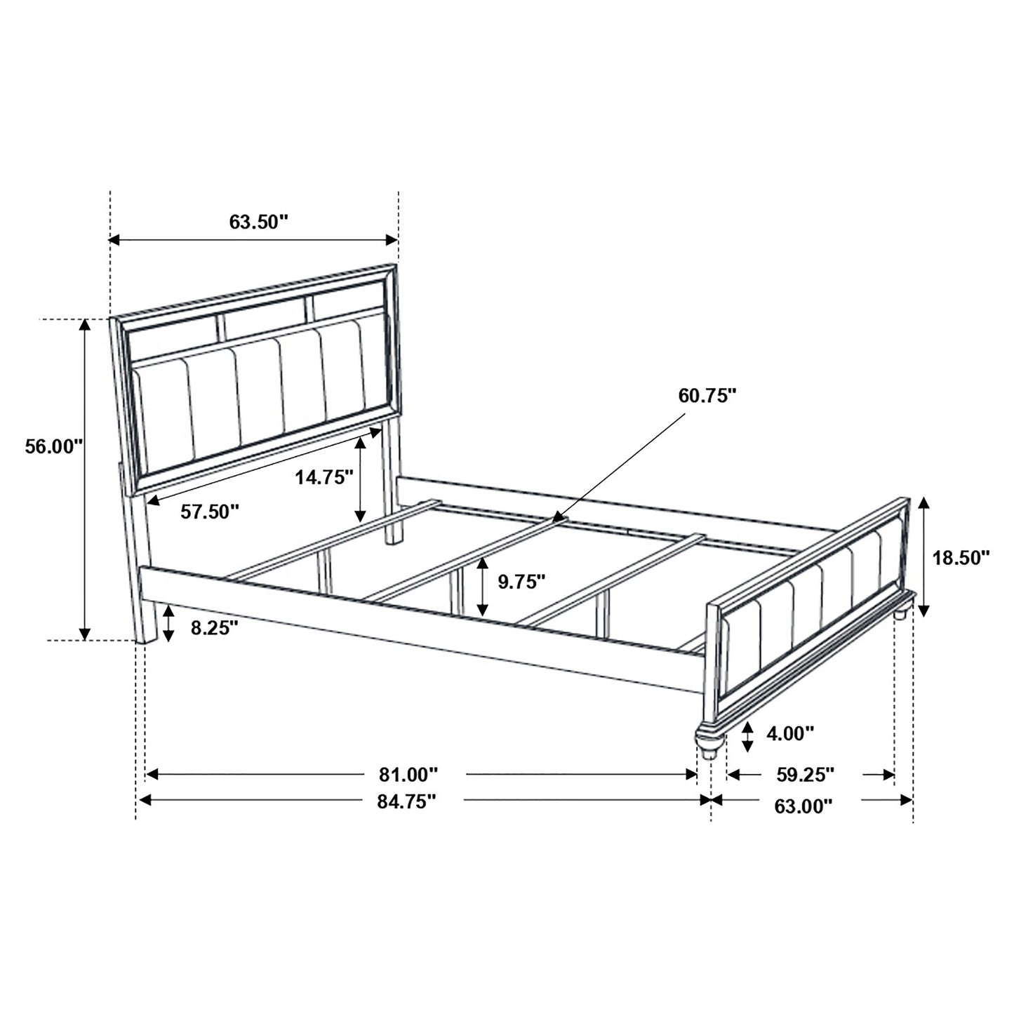 Barzini 4-piece Queen Bedroom Set Black