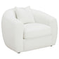 Isabella 3-piece Faux Sheepskin Upholstered Sofa Set Natural