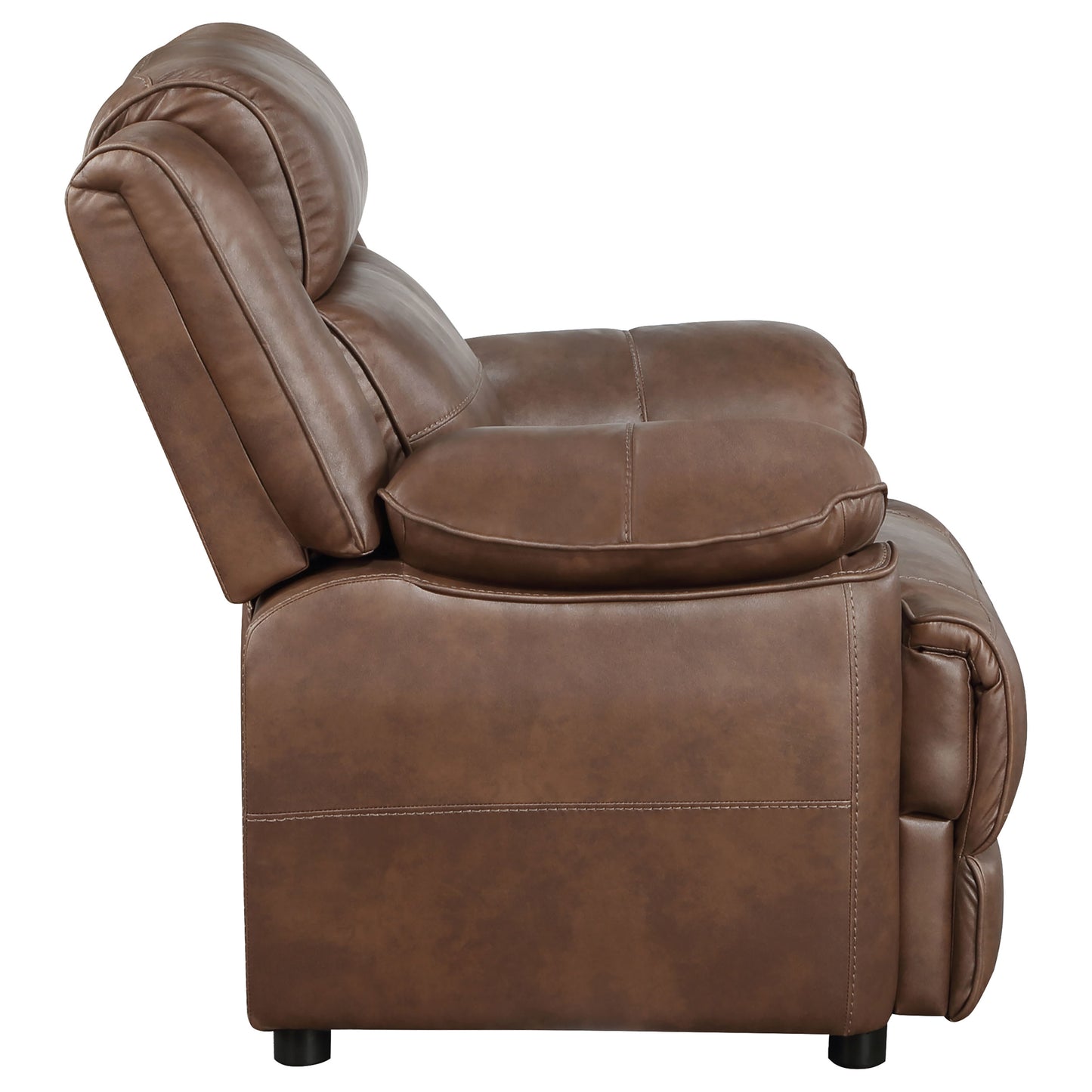 Ellington Upholstered Padded Arm Accent Chair Dark Brown