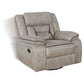 Greer 3-piece Upholstered Reclining Sofa Set Taupe