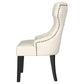 Baney Fabric Upholstered Dining Side Chair Beige and Black