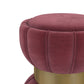 Sora Round Upholstered Ottoman Berry