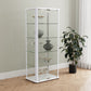 Aero 5-shelf Display Curio Cabinet with LED Lighting White