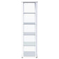 Aero 5-shelf Display Curio Cabinet with LED Lighting White