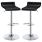 Bidwell Upholstered Adjustable Bar Stool Black (Set of 2)