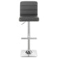 Bianca Upholstered Adjustable Bar Stool Grey (Set of 2)