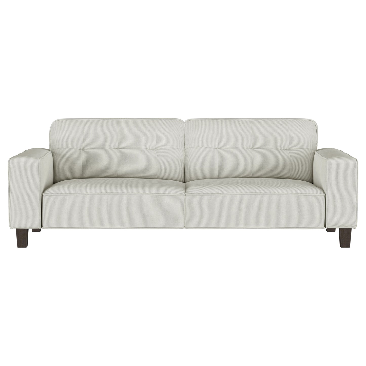 Deerhurst 2-piece Upholstered Track Arm Sofa Set Greige