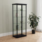 Aero 4-shelf Display Curio Cabinet with LED Lighting Black