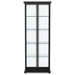 Aero 4-shelf Display Curio Cabinet with LED Lighting Black