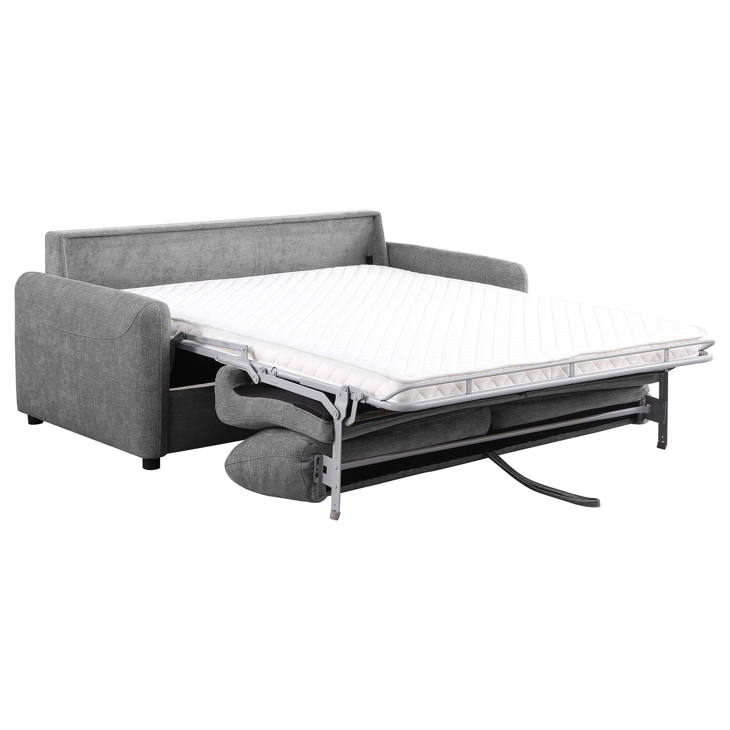 Rylie Upholstered Sofa Sleeper with Queen Mattress Grey