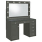 Acena 7-drawer Vanity Set with Lighting Grey High Gloss