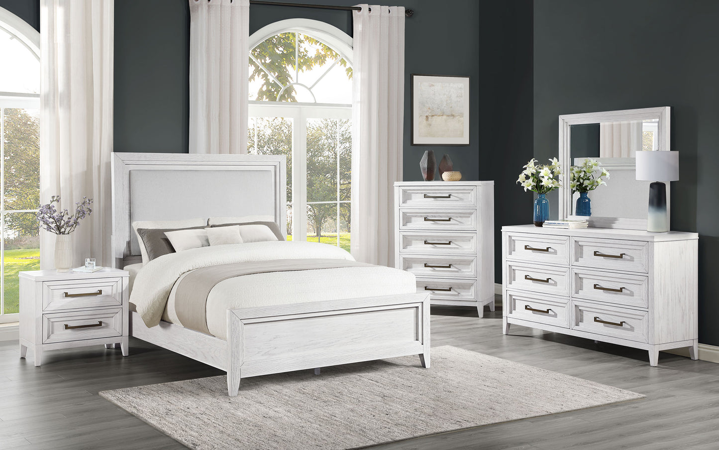 Marielle 5-drawer Bedroom Chest Distressed White