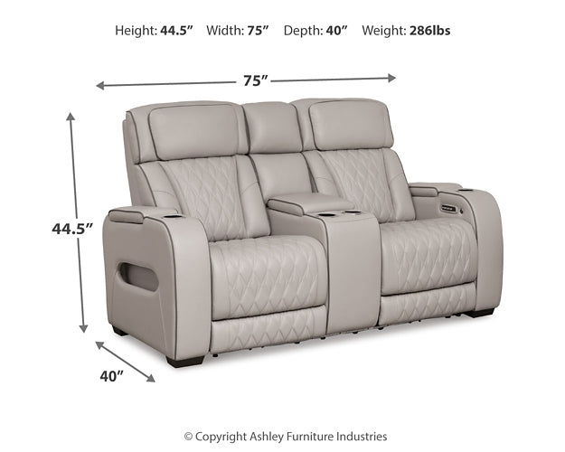 Boyington PWR REC Loveseat/CON/ADJ HDRST