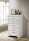 Louis Philippe 5-drawer Bedroom Chest White