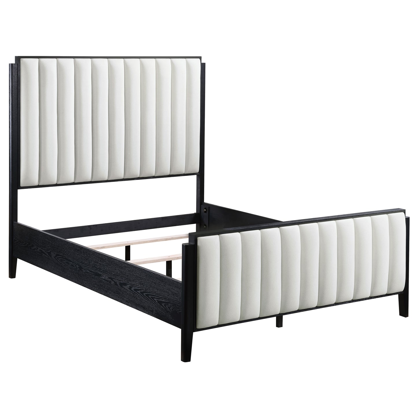 Brookmead 4-piece Upholstered Cal King Bedroom Set Black