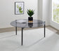 Rosalie Round Smoked Glass Top Coffee Table Grey