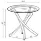 Brooke Round Glass Top Side End Table Metal Base Brass