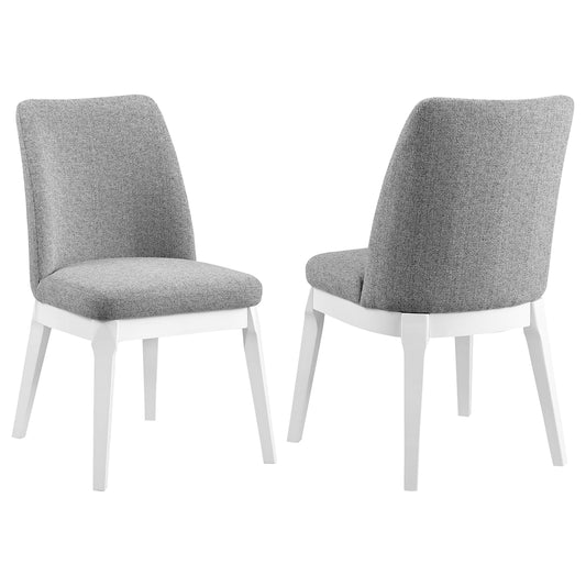 Carissa Upholstered Dining Side Chair Light Grey (Set of 2)