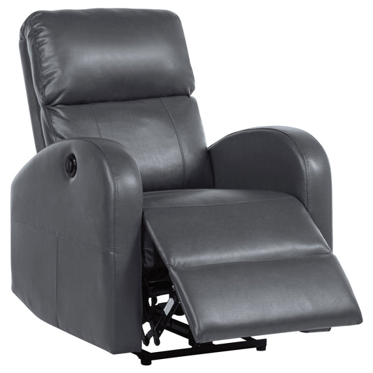 Grant Upholstered Power Recliner Chair Grey