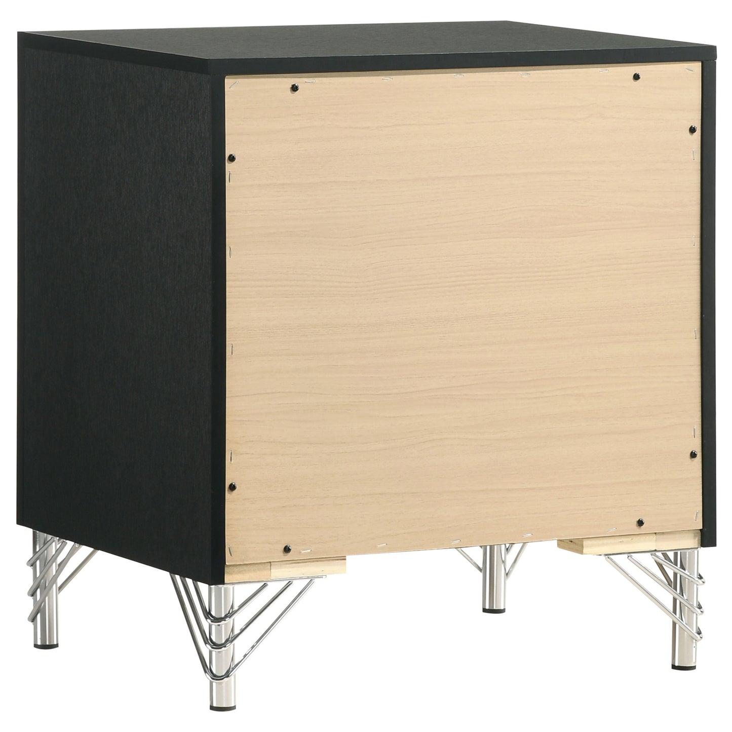 Lucia 2-drawer Nightstand Bedside Table Black