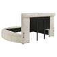 Sonya Upholstered Queen Round Storage Bed Ivory