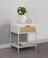 Amherst 1-drawer Radio Weave Cane Metal Bedside Table White