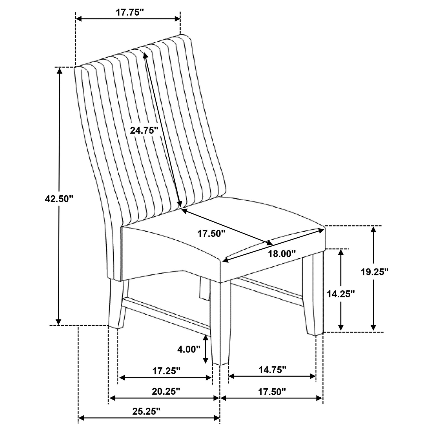 Barrand Upholstered Dining Side Chair Black (Set of 2)