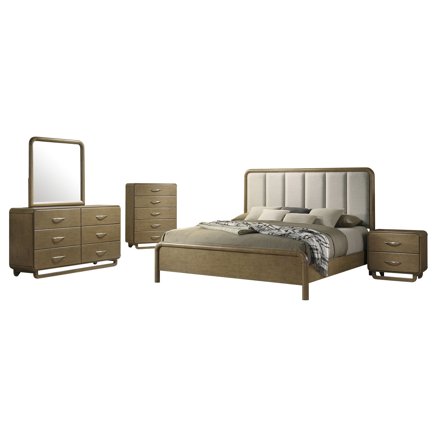 Amsbury 5-piece California King Bedroom Set Nutmeg