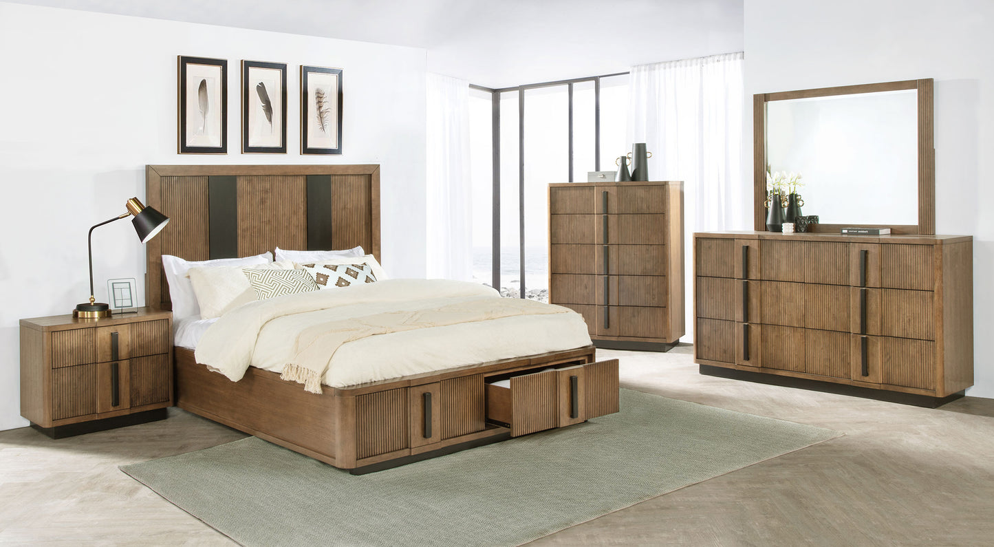 Terrace 2-drawer California King Storage Bed Ash Brown