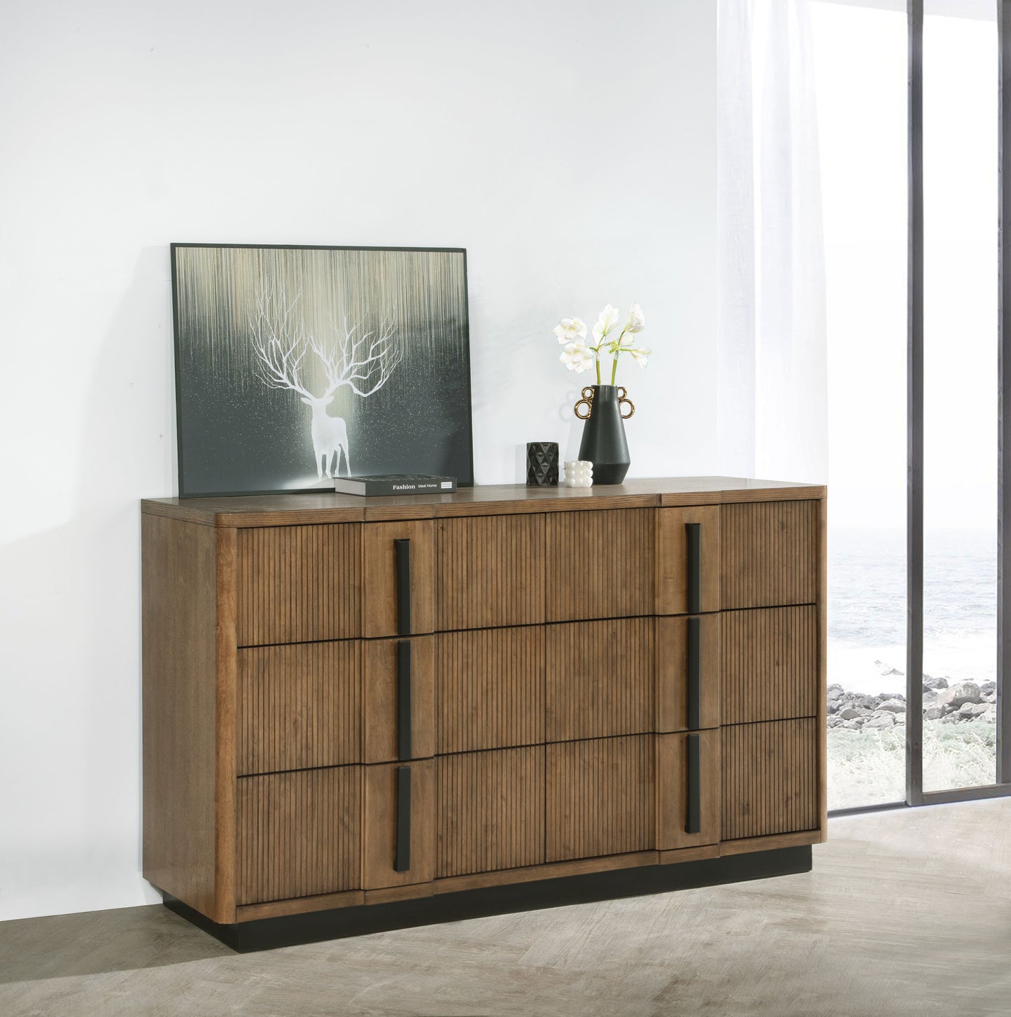 Terrace 6-drawer Dresser Cabinet Ash Brown