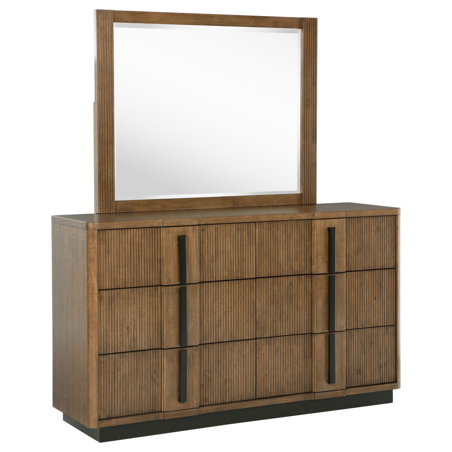 Terrace 6-drawer Dresser and Mirror Ash Brown