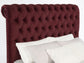 Devon 57-inch Upholstered Full Panel Bed Wine Red