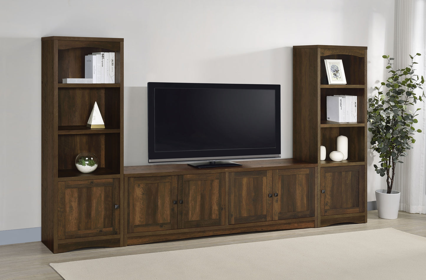 Laughlin 3-piece Entertainment Center TV Stand Dark Pine