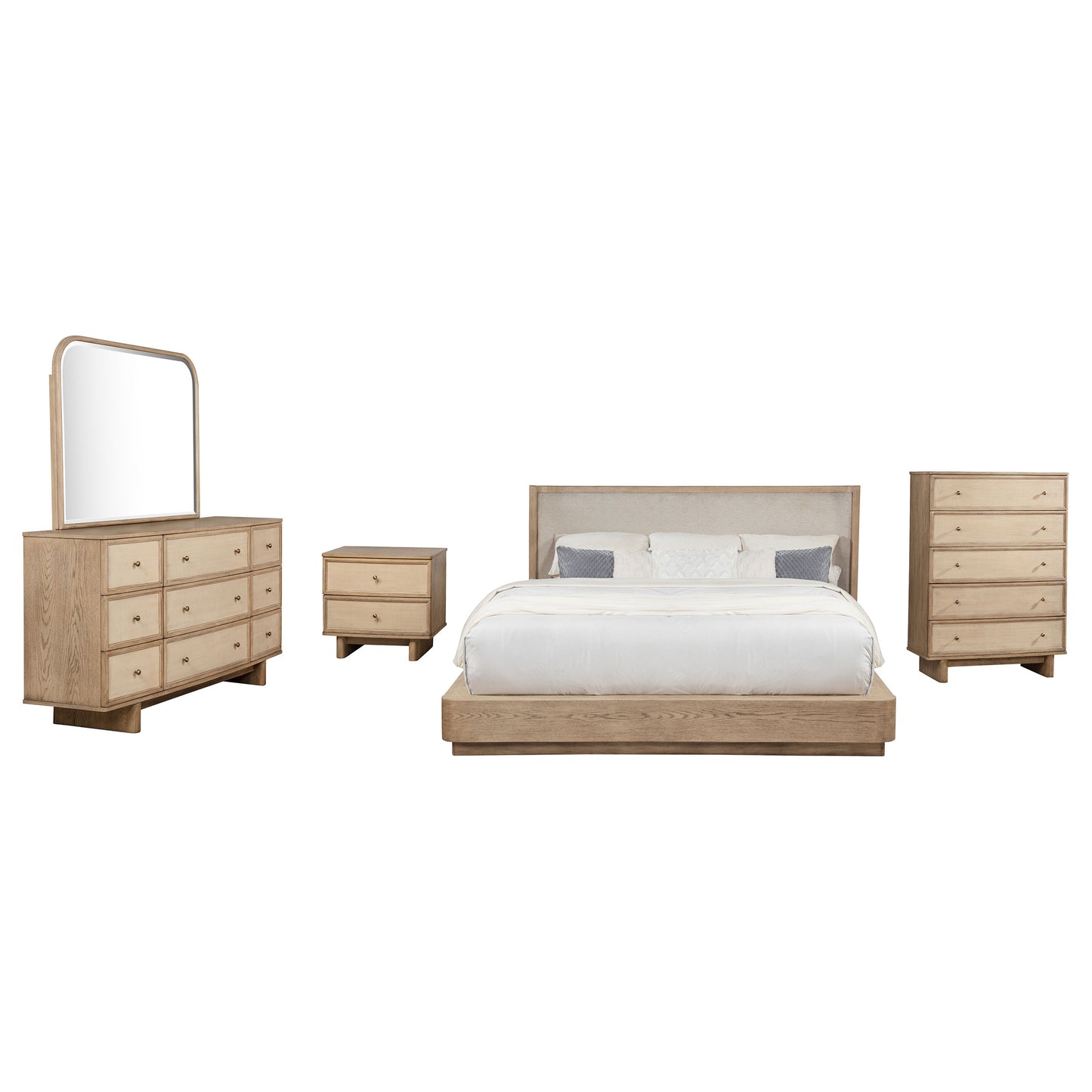 Kailani 5-piece Queen Bedroom Set Beige Oak