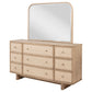 Kailani 9-drawer Dresser and Mirror Beige Oak