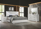 Ives 4-piece Eastern King Bedroom Set White High Gloss