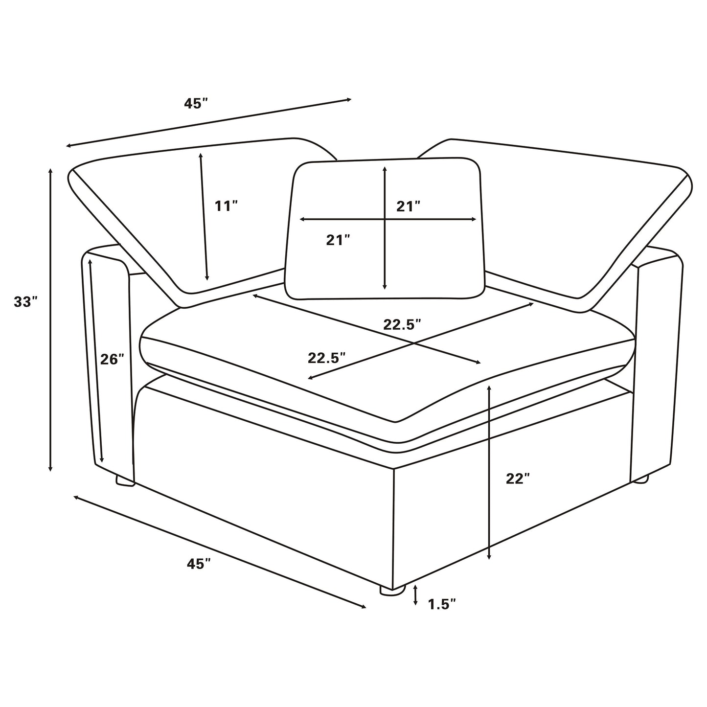 Raleigh 6-piece Boucle Upholstered Modular Sectional Ivory