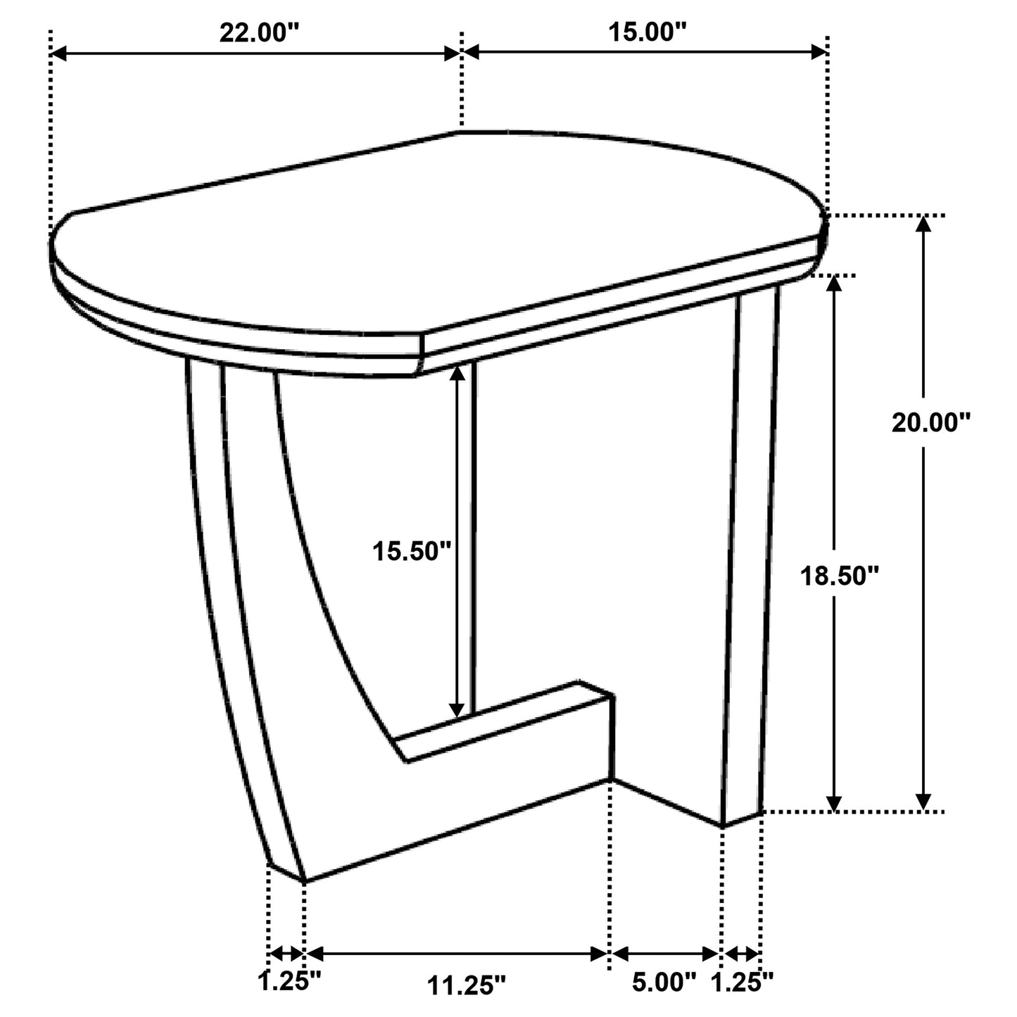 Fletcher Oval Solid Mango Wood Accent Side Table Brown