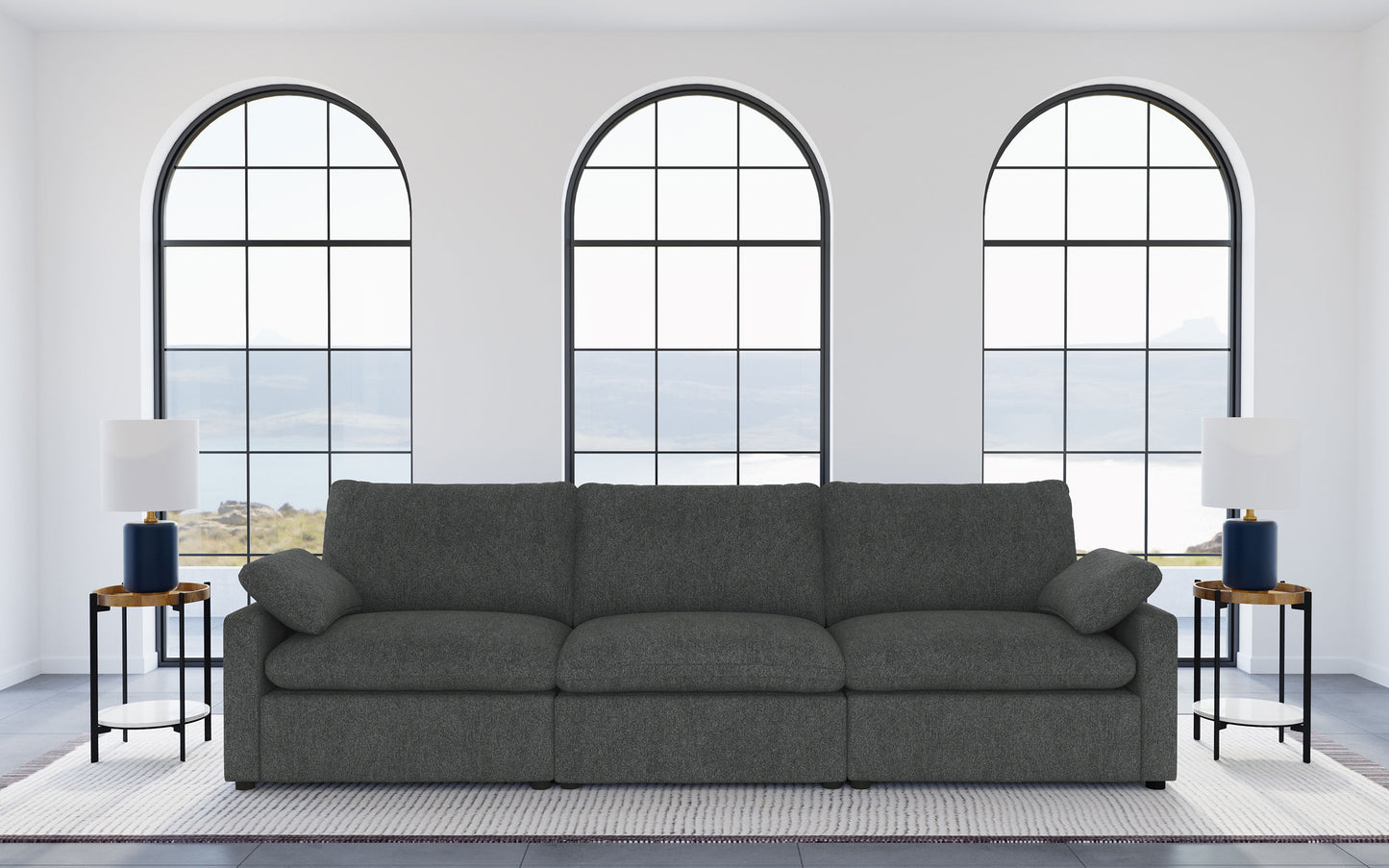 Collins Modular Power Sofa Dark Grey