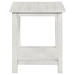 Payne Wood End Table with Shelf White