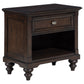 Devon 5-piece Eastern King Bedroom Set Wine Red and Dark Oak