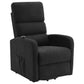 Amsdell Upholstered Power Lift Recliner with Remote Black